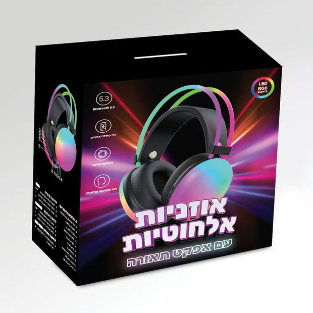 אוזניות בלוטוס עם אורות