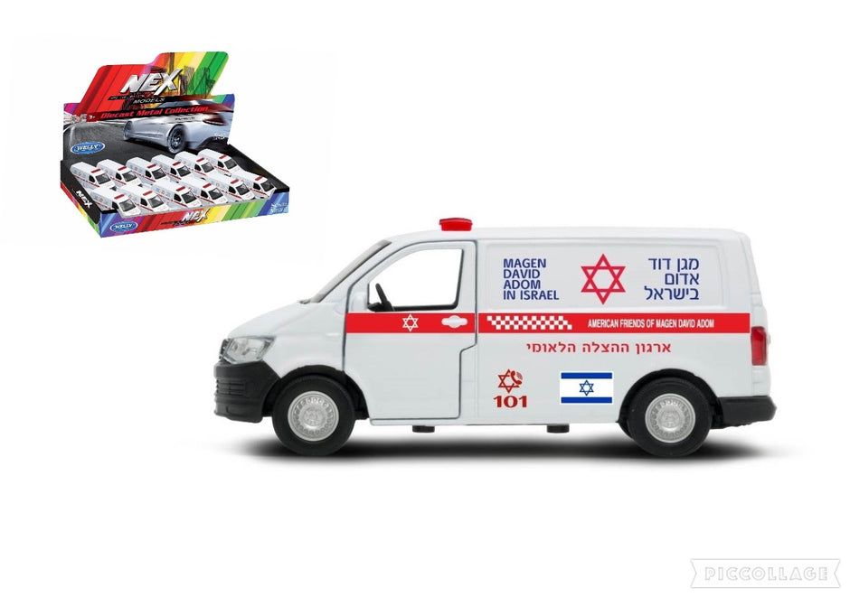 WELLY - אמבולנס מדא אדום לבן דגם 43762