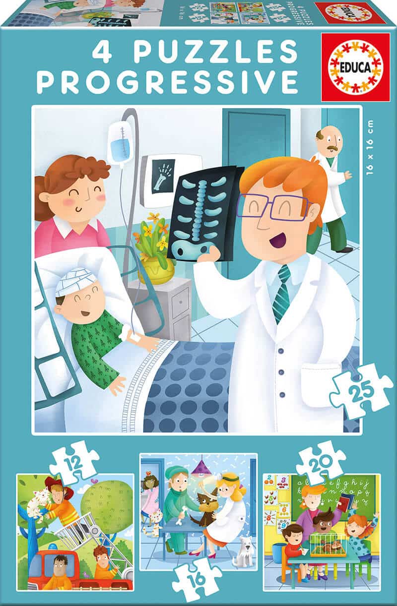 4 פאזלים בקופ' - מקצועות