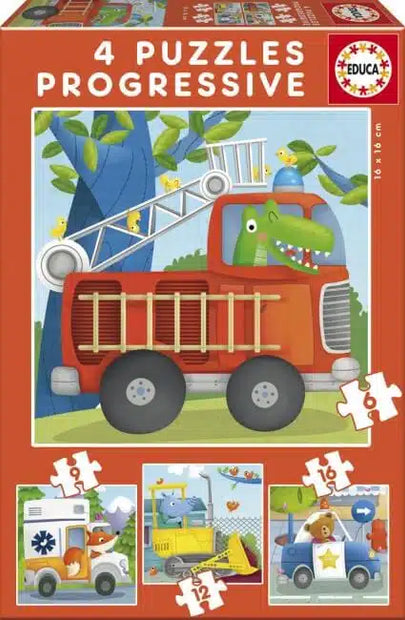 4 פאזלים בקופ' - רכבי הצלה