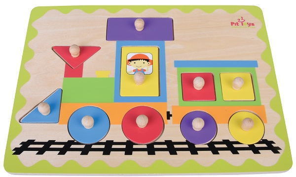 פאזל כפתור פיט צורות גאומטריות 8 חלקים