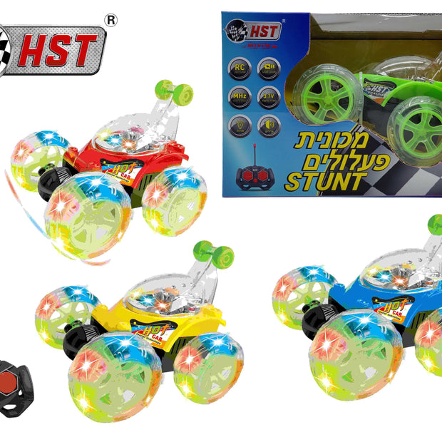 HST מכונית שלט משתוללת סטאנט אורות וצלילים כולל טעינה