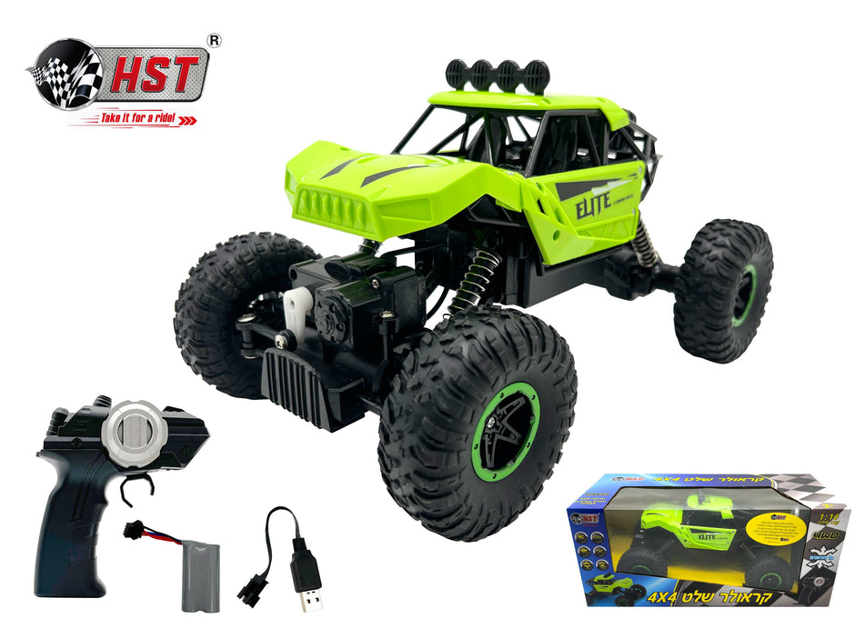 HST מכונית שטח 1:16 4X4 קראולר שלט 2.4G כולל טעינה