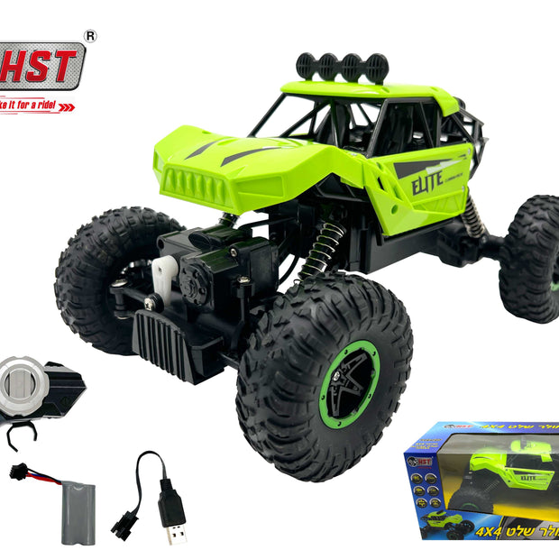 HST מכונית שטח 1:16 4X4 קראולר שלט 2.4G כולל טעינה