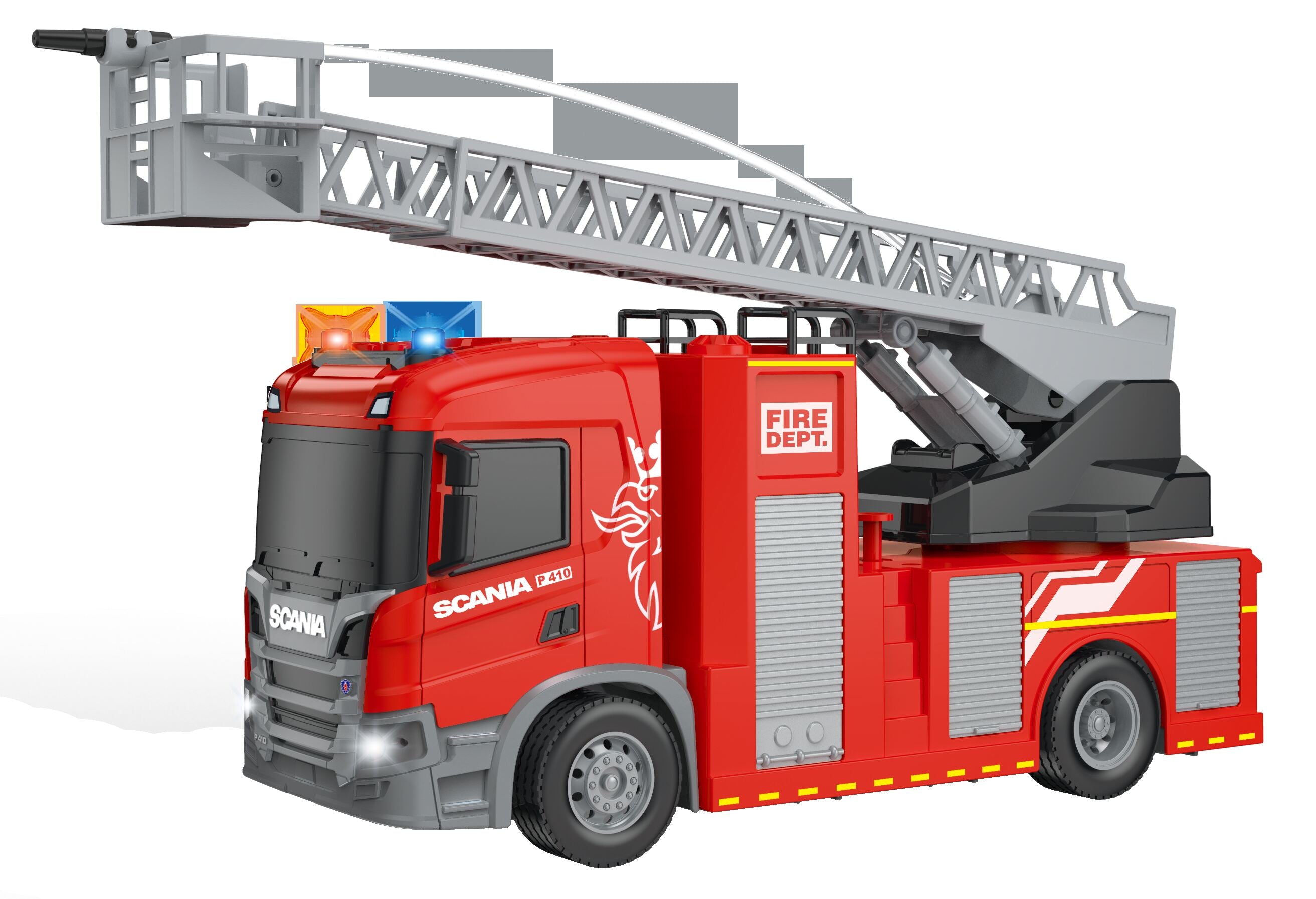 SCANIA משאית כיסוי אש עם מנוף 30 סמ פריקשן אורות וצלילים