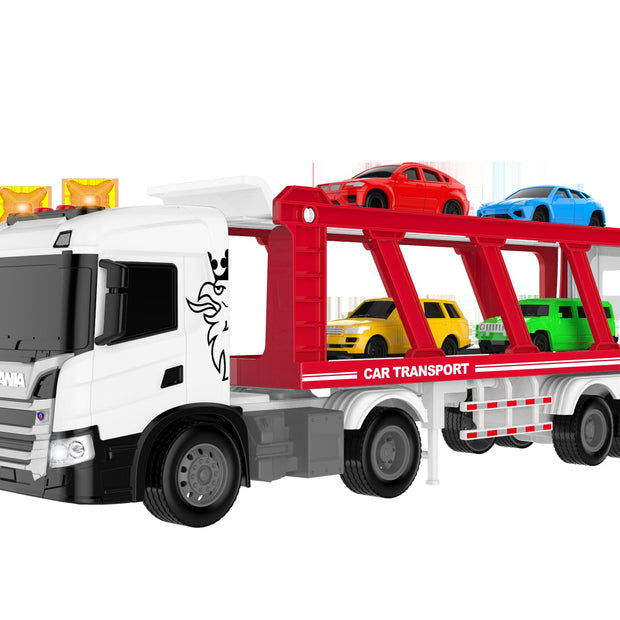 SCANIA משאית מובילה מכוניות ארוכה 45 סמ פריקשן אורות וצלילים