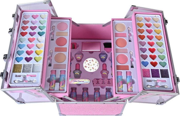 מזוודת איפור פינקי ורוד אפרסק 3 קומות