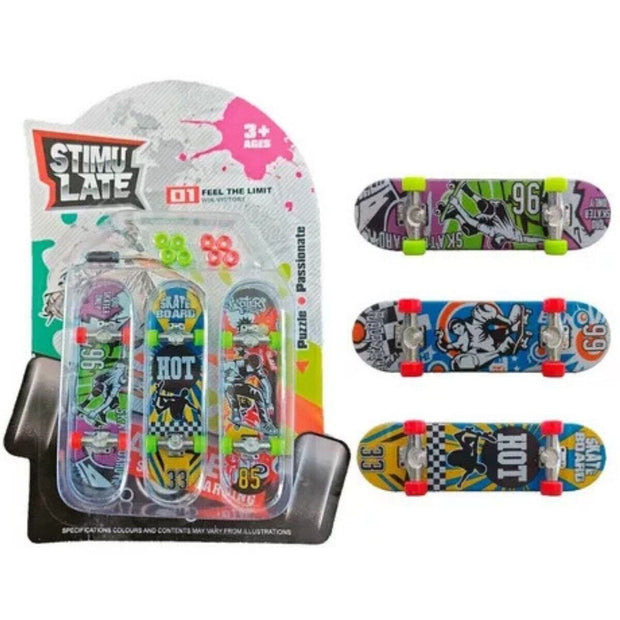 ערכת 3 סקייטבורד אצבעות בדאבל